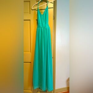 Sea foam green backless Lulu’s dress